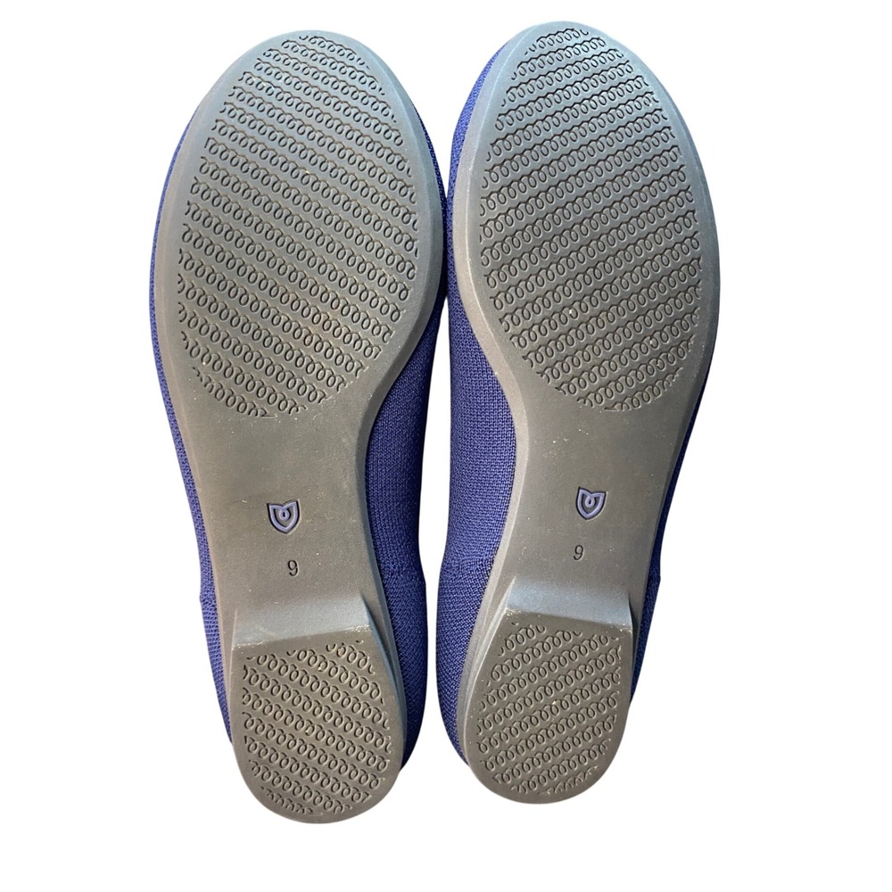 Rothys The Bow Flat Navy Blue Round Toe Knit Ballet Flats Womens Size 9 - Picture 11 of 11